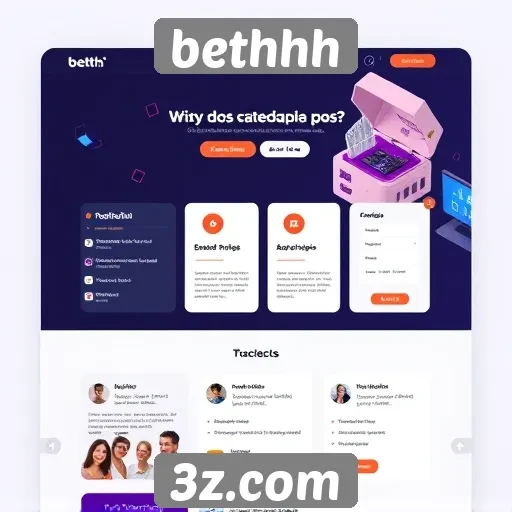 Interface do usuário no site bethhh